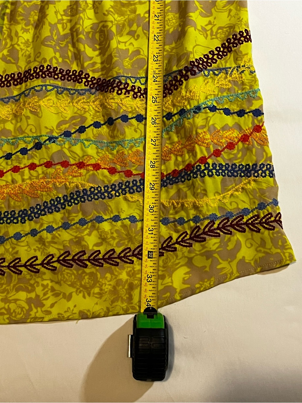 Boho Yellow Floral Embroidered Tunic Dress - Picture 2 of 8